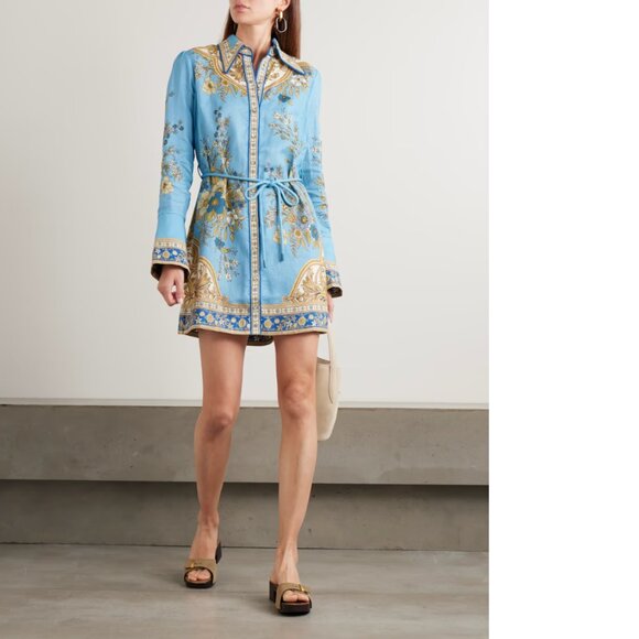 Alemais Cassie Mini Dress in Blue - Picture 1 of 12